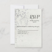 Zilveren blad en vlinder RSVP (Voorkant)