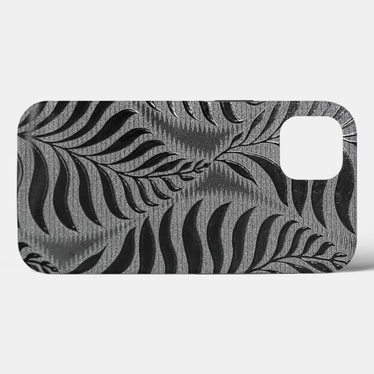 Zilveren blad motief Case-Mate iPhone case (Achterkant (horizontaal))