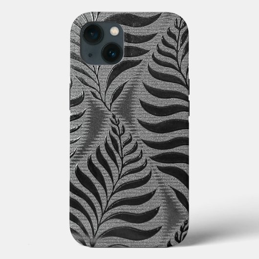 Zilveren blad motief Case-Mate iPhone case (Achterkant)