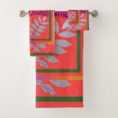 ZILVEREN BLAD VROLIJK KERSTFEEST BAD HANDDOEK (Insitu)