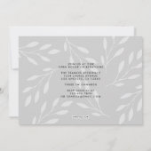 Zilveren Bladeren 4 Foto Afstudeer Uitnodiging (Achterkant)