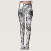 ZILVEREN BLADEREN LEGGINGS (Voorkant)