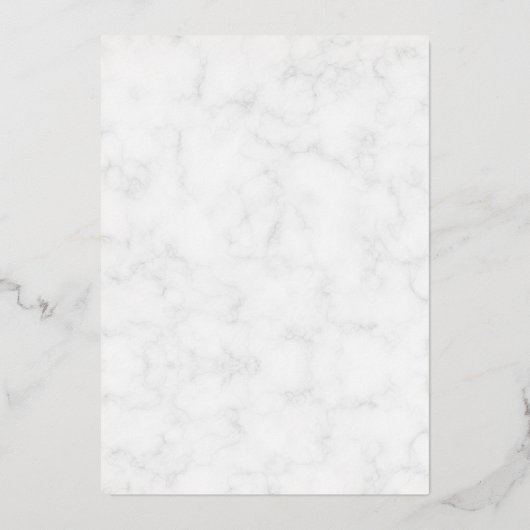 Zilveren bladeren wit marmer moslim bruiloft folie uitnodiging (Achterkant)