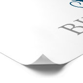 Zilveren Blauw Zoet 16 Verjaardag 18x24 Foto Poster (Hoek)