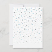 Zilveren & blauwe ballonnen | Partij Dank u Nota K Bedankkaart (Achterkant)