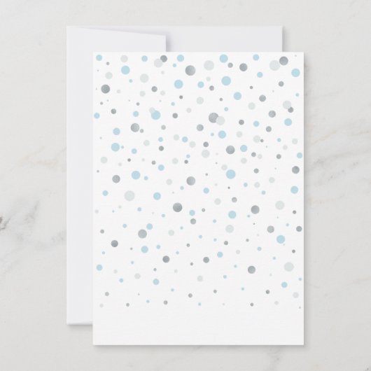 Zilveren & blauwe ballonnen | Partij Dank u Nota K Bedankkaart (Achterkant)