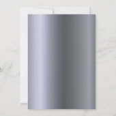 Zilveren blauwe bloemen kant 25e huwelijksverjaard kaart (Achterkant)