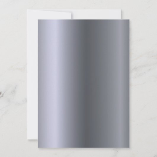 Zilveren blauwe bloemen kant 25e huwelijksverjaard kaart (Achterkant)