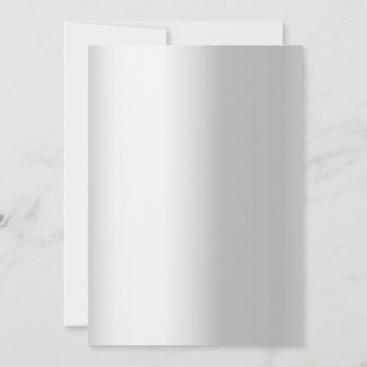 Zilveren blauwe bloemen kant gelofte vernieuwing b kaart (Achterkant)