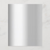 Zilveren blauwe confetti huwelijksuitnodiging (Achterkant)