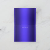 Zilveren & Blauwe Diamanten Damast Dank u Kaart (Binnen)