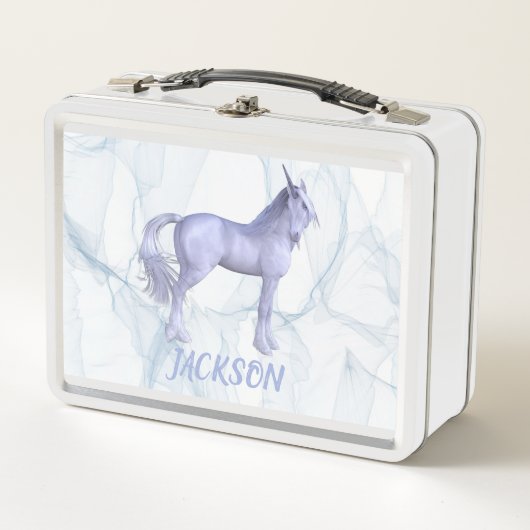 Zilveren - Blauwe Eenhoorn (Voorkant)