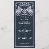 Zilveren Blauwe Koninklijke Leeuw Middeleeuws Zwaa Menu (Voorkant)