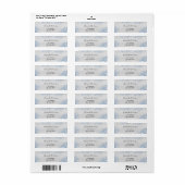 Zilveren blauwe retouradres etiket (Full Sheet)