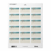 Zilveren Blauwe Sneeuwvlok Bruiloft Blank Adreseti Etiket (Full Sheet)