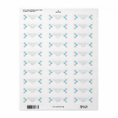 Zilveren Blauwe Sneeuwvlok Winter Label (Full Sheet)