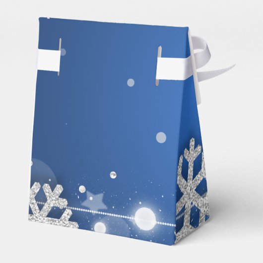 Zilveren Blauwe Winter 30e Verjaardag Dank u Bedankdoosjes (Achterkant)