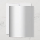 Zilveren bloemen 10e huwelijksverjaardag uitnodigi (Achterkant)