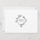 Zilveren Bloemen 25ste bruiloft Jubileum Foto Kaart (Achterkant)