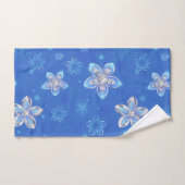Zilveren Bloemen Bad Handdoek (Handdoek)