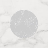 Zilveren Bloemen Boho Bruiloft Confetti (Kleine voorkant)