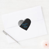 Zilveren Bloemen Damast Textuur- Save the Date Hart Sticker (Envelop)