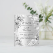 Zilveren bloemen huwelijksgelofte vernieuwing (Staand voorkant)