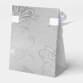 Zilveren Bloemen Lace Wedding Bedankdoosjes (Achterkant)
