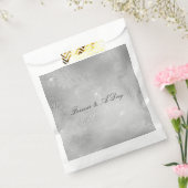 Zilveren Bloemen Lace Wedding Bedankzakje (Gezegeld)