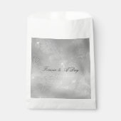 Zilveren Bloemen Lace Wedding Bedankzakje (Voorkant)