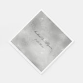 Zilveren Bloemen Lace Wedding Servet (Hoek)