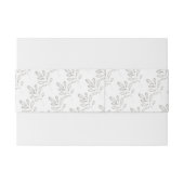 Zilveren Bloemen Uitnodigingen Wikkel (Achterkant Voorbeeld)
