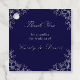Zilveren Bloemen Wedding Favoriet Labels