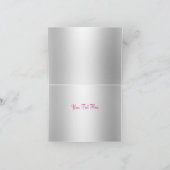 Zilveren Bloemen Werveltje & Boog roze Bedankt Car (Binnen)