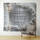  zilveren bloemenboog wandkleed (In Situ (horizontaal))