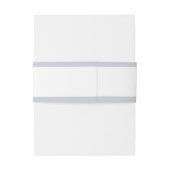 Zilveren bloemengrijs monogram minimalistische bru uitnodigingen wikkel (Achterkant Voorbeeld)