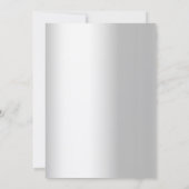 Zilveren bloemetjes Kerstfeest Kaart (Achterkant)