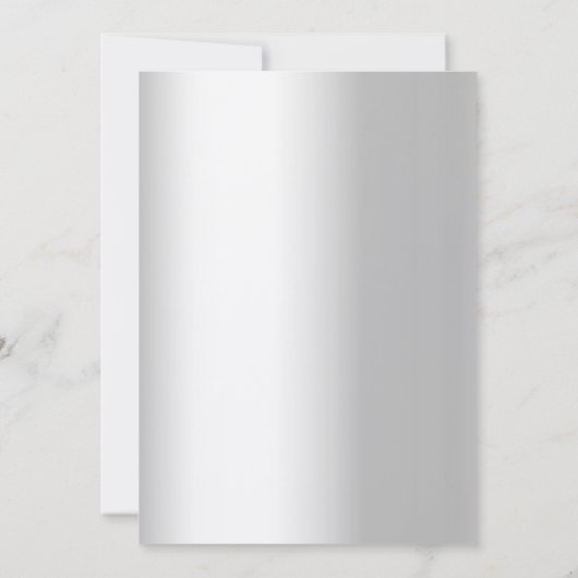 Zilveren bloemetjes Kerstfeest Kaart (Achterkant)