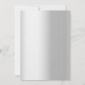 Zilveren bloemetjes luxe 25e trouwdag kaart (Achterkant)