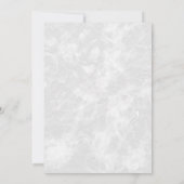 Zilveren Bloemige Bessen Elegante Trouw Uitnodigin Kaart (Achterkant)