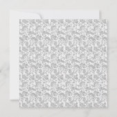 Zilveren Bloemige Elegantie 25e Verjaardag Kaart (Achterkant)