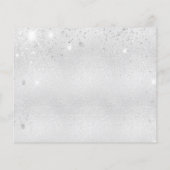 Zilveren bloemige verjaardagsfeest save the date k (Achterkant)