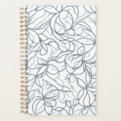 Zilveren bloemmotief planner (Voorkant)