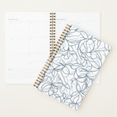 Zilveren bloemmotief planner (Display)