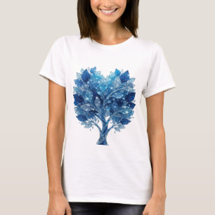 Zilveren BLUE ICE TREE Slogan T-shirt met opvallen