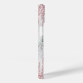 Zilveren blush roze bloemenhart naam Case-Mate iPhone case (Achterkant / Rechts)