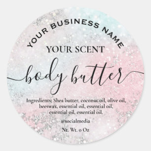 Zilveren Body Butter Labels van Cotton Candy