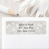 Zilveren Bokeh Elegant aangepaste bruiloft Etiket (Insitu)