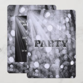 Zilveren Bokeh feestverlichting Kaart (Voorkant / Achterkant)