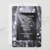 Zilveren Bokeh feestverlichting Kaart (Achterkant)